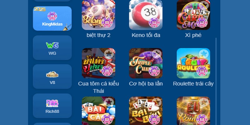 Top trò chơi ăn khách tại game bài KingMidas 